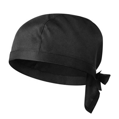 China CHANGRONG Kitchen Custom Men's or Women's Unisex Kitchen Elastic Chef Hats Black Unisex Adjustable Hat for sale