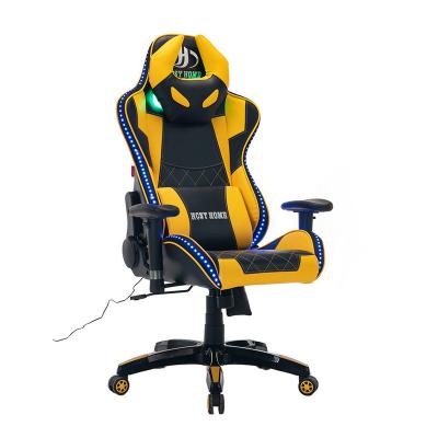 China Multi-Color RGB LED Lighting Ergonomic Computer Gaming Chair Ergonomic Gaming Chair For Gamer à venda