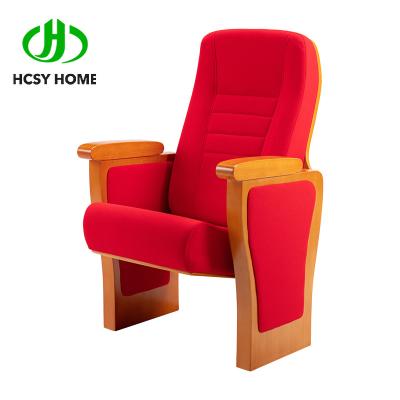 Cina 2022 New Style P893 Comfortable Lecture Hall Wooden Movie Theater Chair For Theater Cinema School Hospital Furniture in vendita