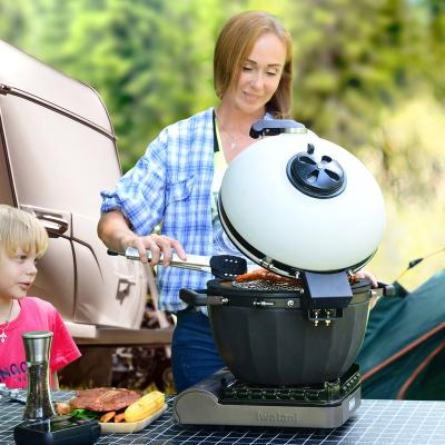 China Easily Assembled Factory 13 Inch Japanese Charcoal BBQ Grill Mini Gas Kamado Smoker Innovative Korean Kamado Grill for sale