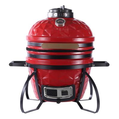 China Compact Easily Assembled Kamado BBQ Gas Grill 15 Inch Outdoor Portable Ceramic Charcoal Kamado Grill for sale