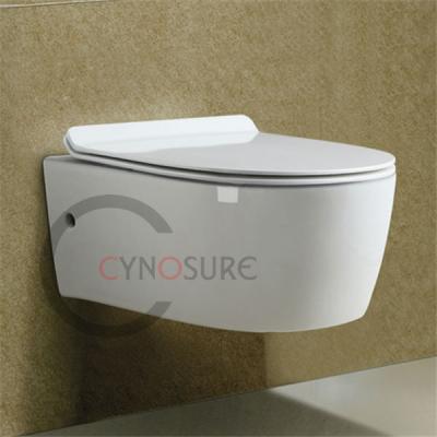 China China Wholesale Slim Ceramic Vitreous Sanitary Ware CE One Piece Toilet Seat Cover Tank OEM Hidden Square Wall Hung Toilet for sale