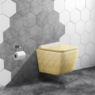 China Automatic Operation Sanitary Ware Color Hung Toilet Bowl Luxury Wall Mounted Toiletts Wall Hung Ceramic Toilets for sale