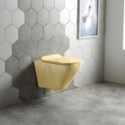 China Automatic Operation Porcelain Wall Hung Toilets One Piece Ceramic Chinese Modern Square WC Hang Toilet for sale