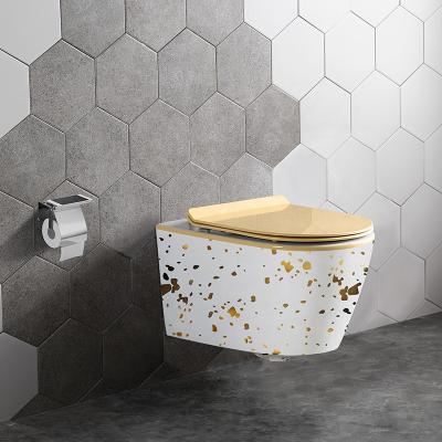 China Automatic Operation Toilet Bowl Hotel Square Toilet Ceramic Sanitaryware Wall Hung Toilet European for sale