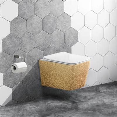 China Automatic Operation Square Comode Wall Mounted Toiletries Rimless Sanitary Wall Hang Toilet Bowl for sale