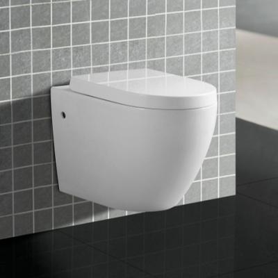 China New Design Wall Tank Small Hung Toilet Sanitary Ware Bathroom Hidden Rimless Toilet for sale