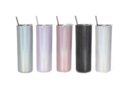 China NEW 20oz Lavender Purple Shimmer Sublimation Glitter Tumblers Viable For Sublimation Printing for sale