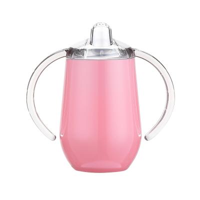 China Viable Wholesale Color Vacuum Tumbler 10oz Baby Straw Nipple Bottle Vacuum Cup Stainless Steel Cups for sale