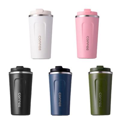 China Sustainable Reusable 380ml 510ml Stainless Steel Vacuum Insulated Coffee Cup Travel Coffee Mug with Lid for sale