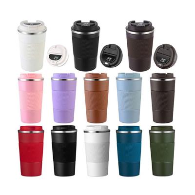 China Sustainable 380ml 510ml Double Wall Coffee Tumbler Insulated Coffee Travel Mug Stainless Steel Vacuum Coffee Cup Leakproof with Lid for sale