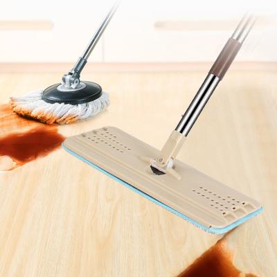 China Plastic Microfiber Flat Broom Floor Vacuum Mop Sustainable Magic Dust Cleaning Mop for sale