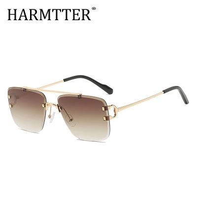 China Rimless Fashion Style Cool Unique Rimless Spikes Rivet Sunglasses Vintage Men Women Brand Design Sun Glasses Oculos De Sol for sale