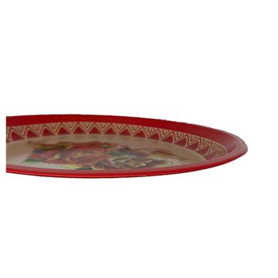 China Wholesale Metal Food Grade Single Round Tray Metal Food Grade Round Cake Tray Storage Fruit Tray for sale