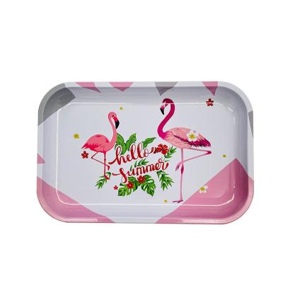 China Restaurant Hotel Wedding Decoration Tray Custom Print Food Tin Sustainable Serving Tray for sale