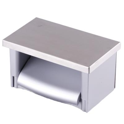 China New modern style modern design stainless steel reversible toilet paper holder with wall mounted phone shelf for sale