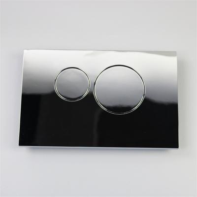 China Modern Wholesale Polished Chrome Bathroom Hidden Double ABS Toilet Knob Sliver Flush Panel for sale