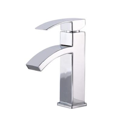 China Hot Selling Basin Faucets Handle Basin Faucet Design Bathroom Water Saving Popular Single Tap Zinc Alloy Metered Mixer Tap for sale