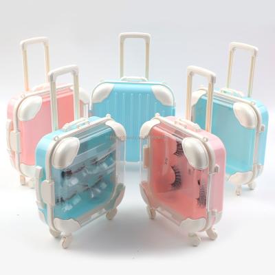 China Factory Supply Colorful Hot Sale Mini Luggage Lash Packaging Suitcase for 3d Mink Eyelash for sale