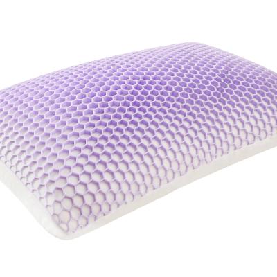 China Anti-Static Band Planets Harmony Pillow Purple For Sleep Grid Support Elastic Hex With Soft 100% Talalay Latex Pillow Core Relieves for sale