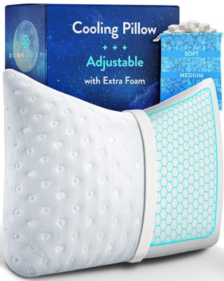 China Band Anti-Static Planets Adjustable Side Sleeper Pillow For Neck And Shoulder Pain Relief Gel Memory Foam Cooling Pillow for sale