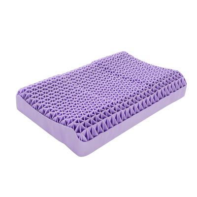 China Cool Ergonomic Planets Band Pillow 100% Grid Pillow Neck Shoulder Sleep Anti-Static Elastic Purple Pain Relief Oversized Support for sale