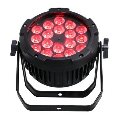 China Adaptive concert Live Show Waterproof 18x18w 6in1 rheostat/strobe wedding/eotic/gradual change putter led par light for sale