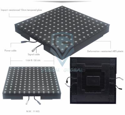 China Ali New Portable 12x12 Pixel Full Stage Interactive Led Sexy Vedio Dance Floor for sale