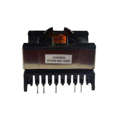 China 80W 200W power distribution system smps 1500w power transformer etd49 12v 220v 24v high frequency step down transformer for sale