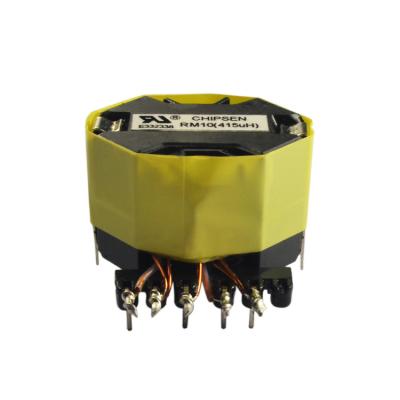 China Power Switch Audio Output 15v Vertical High Voltage Transformer 12v to 220v RM10 High Frequency Transformer for sale