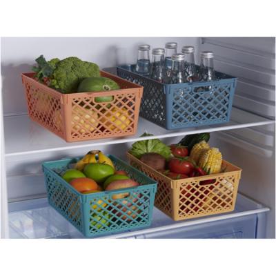 China Sustainable Cheap Price PP Vegetable Storage Mesh Plastic Fruit Basket for sale