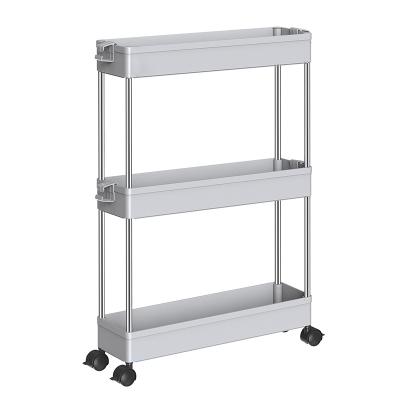 China Rolling Mobile Storage Cart Organizer 3 Tier Rolling Tool Cart Sustainable With Lockable Handle And Wheels for sale