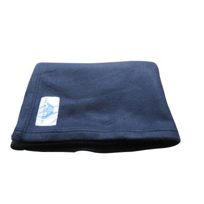 China Fire Retardant Soft Coral Fleece Travel Blanket Printed Gray Air Austral Airline Flight Blankets for sale