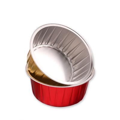 China Round 8inch Aluminum Foil Food Containers Aluminum Foil Tray Disposable Airline Cabin Tray Disposable Aluminum Foil Tray for sale