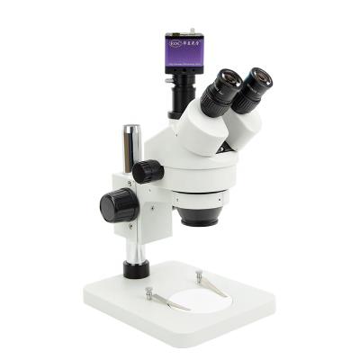 China EOC 0.7 - VGA 4.5x Trinocular Camera Inspection PCB SMT Stereo Microscope SMZ-0745T for sale