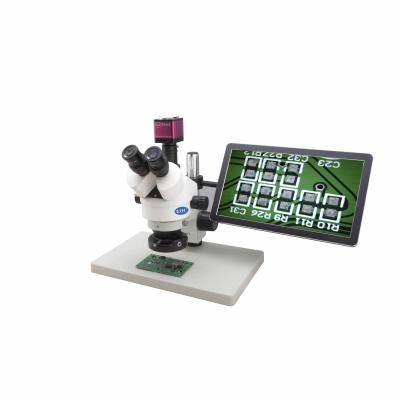 China Factory Trinocular LCD Screen Stereo Microscope for PCB SMZ0745T for sale