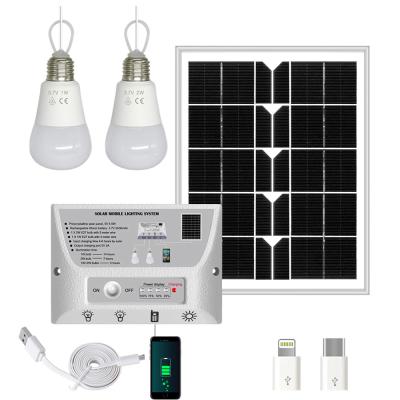 China High Quality Home Product Mini Solar Lighting System Kit /for Lighting And Mobile Home Charging for sale