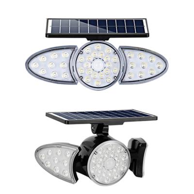 China Solar LANDSCAPE Wall Lights Waterproof 38 LED Pathway PIR Led Solar Powered Outdoor Security Garden Wall Motion Sensor Light for sale