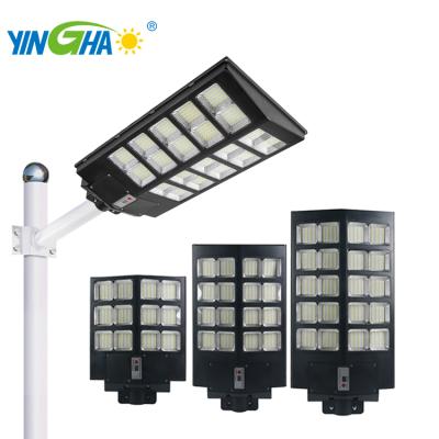 China New design outdoor ROAD motion sensor street light waterproof IP65 ABS 500W all in one led solar street light for sale