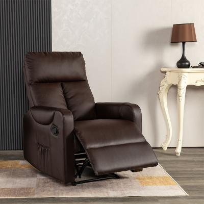 China Customizable Massage XIHAO Factory 8 Point Massage Reclinable Sofa PU Leather Recliner Chair for sale