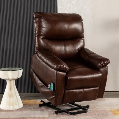 China Massage XIHAO Popular Style Electric Power Lift Up Chair PU Leather Sofa Recliners For Elderly Recliner for sale