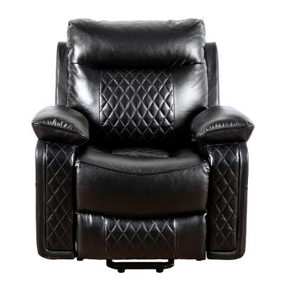 China Modern Home Massage XIHAO Swivel Rocking Massage PU Recliner Lumbar Heating Leather Sofa for sale