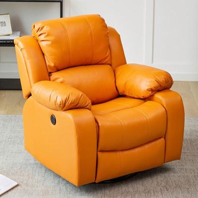 China Custom Orange XIHAO Manual Cinema and Fabric Manual PU Recliner Sofa Recliner TV Chair for sale