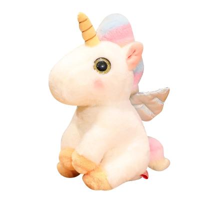 China Eco-friendly Material Kawaii Trumpet Unicorn Plush Toy Baby Soothing Cartoon Doll Boy Girl Christmas Gift Soft Cute Dazzling Unicorn Stuffed Toy for sale