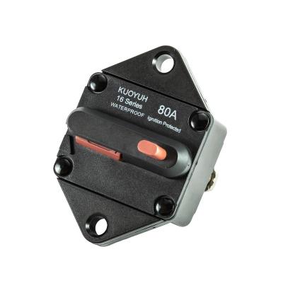 China High quality new manual reset overload protector switch small body; Panel mount; Waterproof (IP67); Red button, red reset button 16-8P-XXXA-SRW for sale