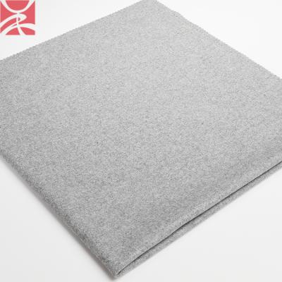 China Viable popular melton wool manufacturer light gray woven woolen yarn dyed fabric for overcoat suit blazer fabric for sale