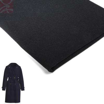 China Viable Well Selling Mixed Black Faux Double Sided Melton Woven Wool Yarn Manufacturer Yarn Dyed Fabric For Coat Suit Jacket Clothing for sale