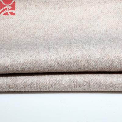 China Sustainable high quality double faced double sided twill woven wool fabric maker yarn dyed fabric for overcoat suit blazer fabric for sale