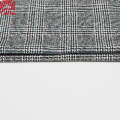 China China Manufacture Fashion Garment Viable Check Woven Houndstooth Woolen Fabric For Coat Suit for sale