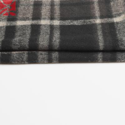 China Sustainable High Quality 100% Polyester Yarn Dyed Plaid Knitted Woolen Fabric For Coat for sale